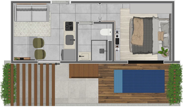 Imagem Apartamento com 1 Quarto à Venda, 26 m² em Porto de Galinhas - Ipojuca