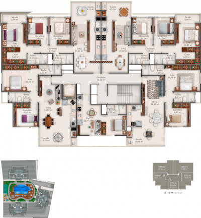 Imagem Apartamento com 3 Quartos à Venda, em Centro - Cocal do Sul Imagem Apartamento com 3 Quartos à Venda, em Centro - Cocal do Sul