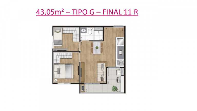 Imagem Studio com 2 Quartos à Venda, 43 m² em Belenzinho - São Paulo