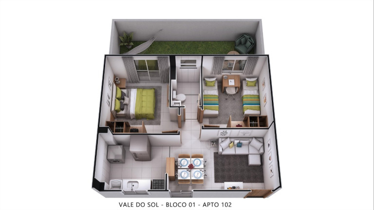 Imagem Apartamento com 2 Quartos à Venda, 42 m² em Jardim Alvorada - Nova Iguaçu