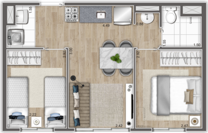 Imagem Apartamento com 3 Quartos à Venda, 49 m² em Planalto Paulista - São Paulo