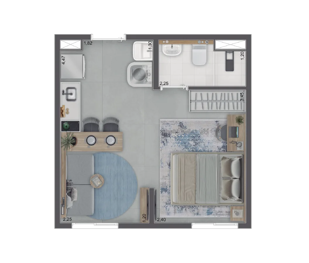 Imagem Apartamento com 1 Quarto à Venda, 24 m²em Pousada dos Bandeirantes - Carapicuíba