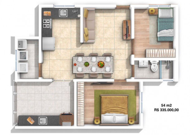 Imagem Apartamento com 2 Quartos à Venda,  em Vila Aricanduva - São Paulo