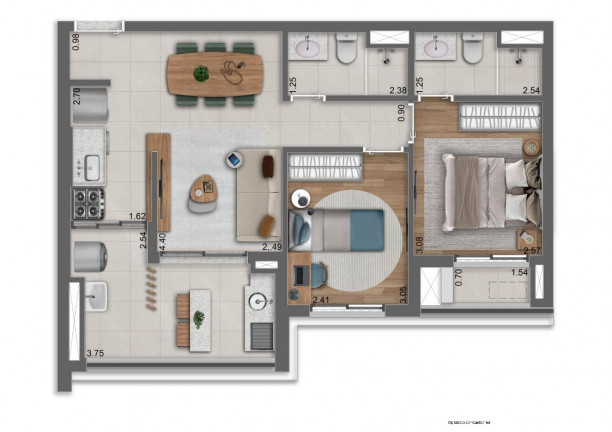 Imagem Apartamento com 3 Quartos à Venda, 77 m² em Brooklin Paulista - São Paulo