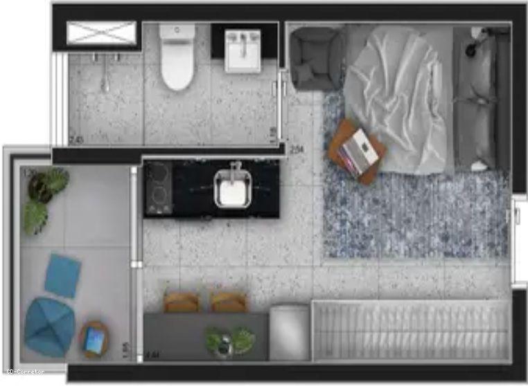 Imagem Apartamento com 1 Quarto para Alugar, 22 m²em Indianópolis - São Paulo