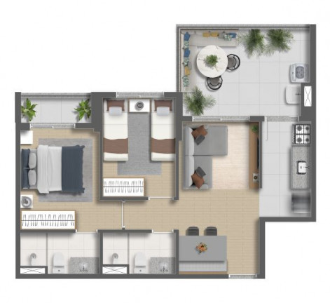 Imagem Apartamento com 2 Quartos à Venda,  em Vila Mascote - São Paulo