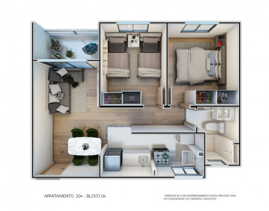 Imagem Apartamento com 2 Quartos à Venda, 45 m² em Campo Grande - Rio de Janeiro