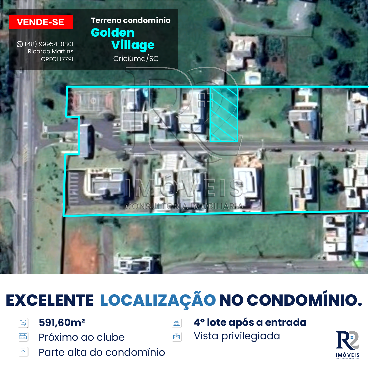 Imagem Terreno em Condomínio à Venda, 591 m² em Primeira Linha - Criciúma