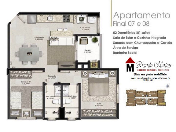 Imagem Apartamento com 2 Quartos à Venda, em Vera Cruz - Criciúma Imagem Apartamento com 2 Quartos à Venda, em Vera Cruz - Criciúma