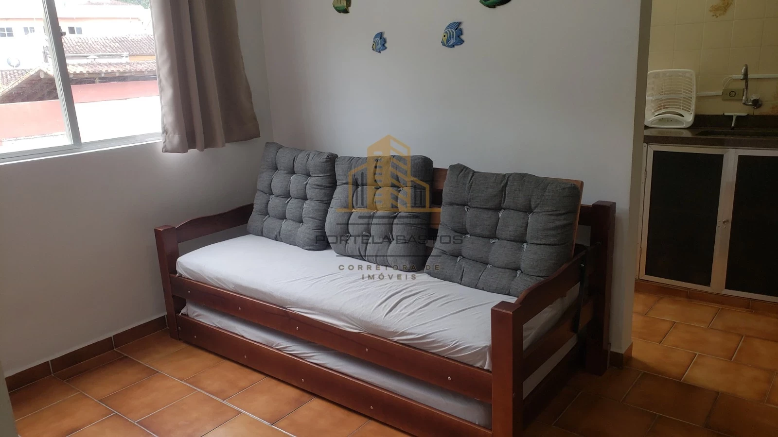 Imagem Apartamento com 1 Quarto para Temporada, 36 m² em Praia Grande - Ubatuba