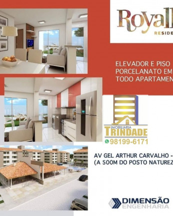 Imagem Apartamento com 2 Quartos à Venda, 55 m² em Turu - São Luís