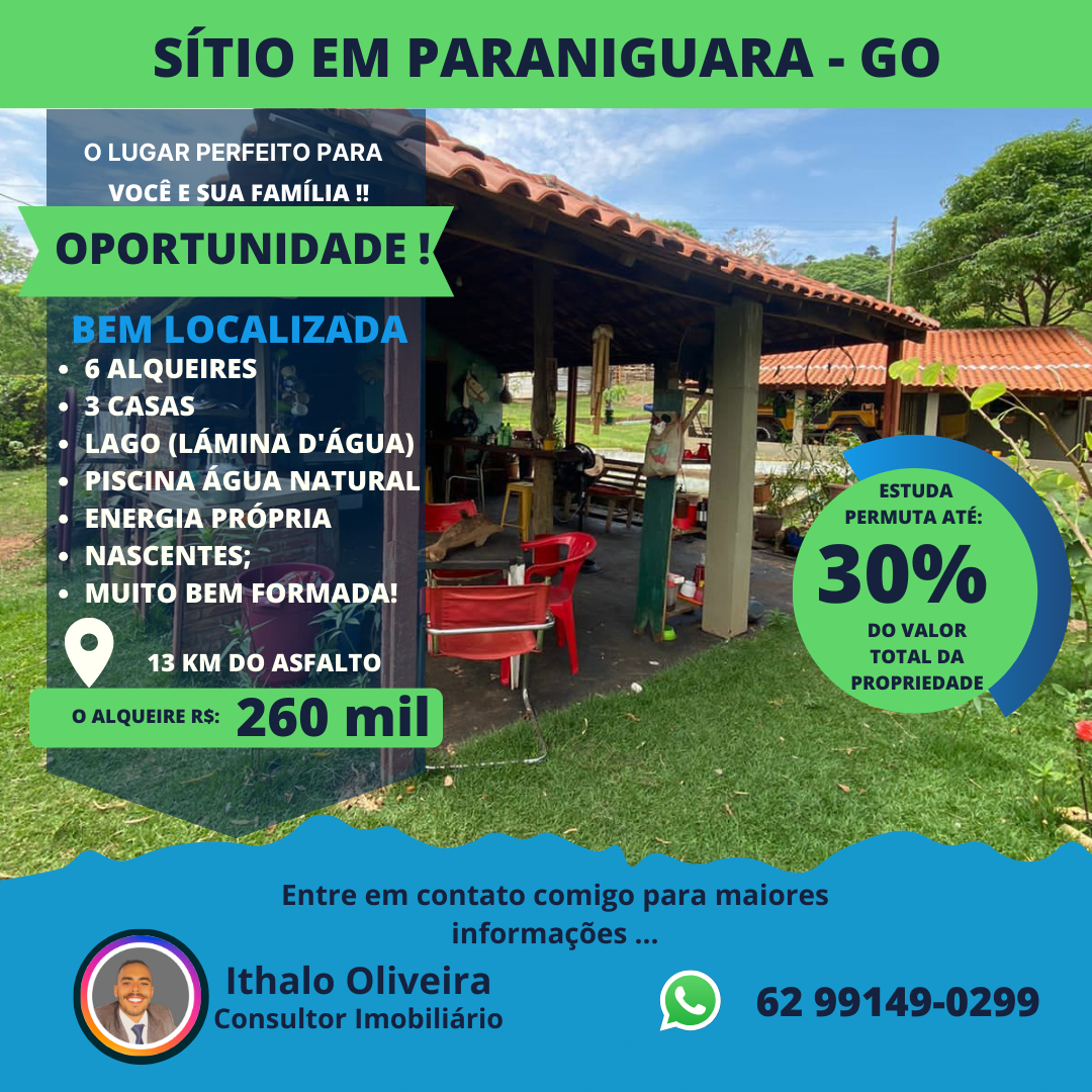 Chácara com 8 Quartos à Venda, 29 m²em Zona Rural - Paranaiguara