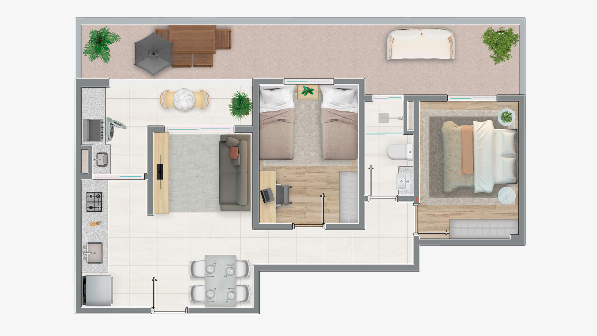 Imagem Apartamento com 2 Quartos à Venda, 49 m²em São Pedro - Osasco