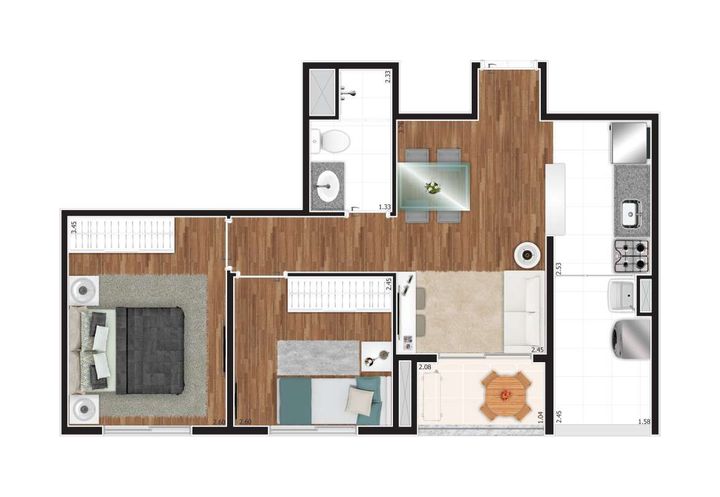 Imagem Apartamento com 2 Quartos à Venda, 48 m² em Tatuapé - São Paulo