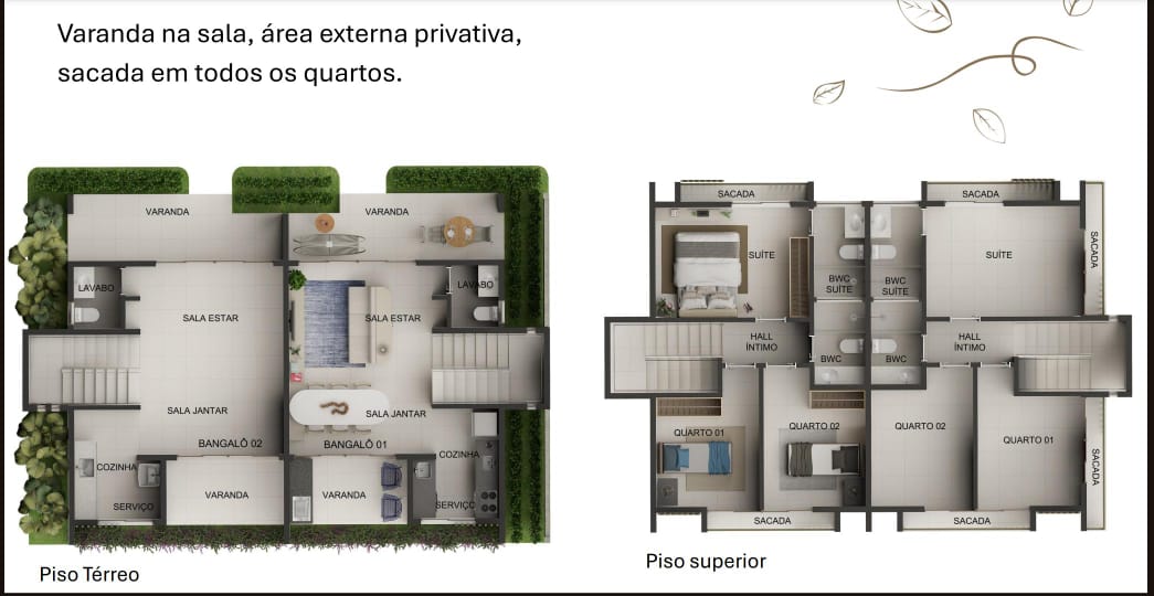 Imagem Casa de Condomínio com 3 Quartos à Venda, 100 m²em Ponta de Campina - Cabedelo