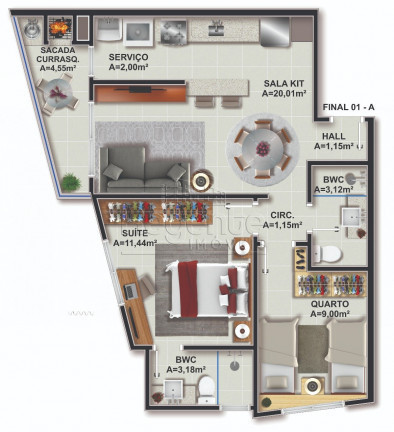 Imagem Apartamento com 2 Quartos à Venda, 62 m² em Itacorubi - Florianópolis
