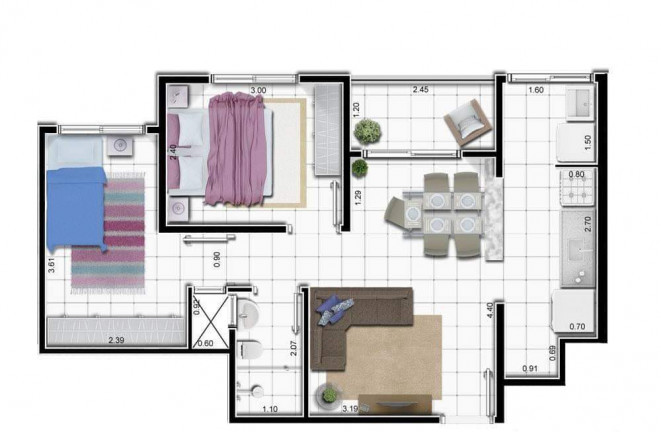 Imagem Apartamento com 2 Quartos à Venda, 51 m² em Jardim Nunes - São José do Rio Preto