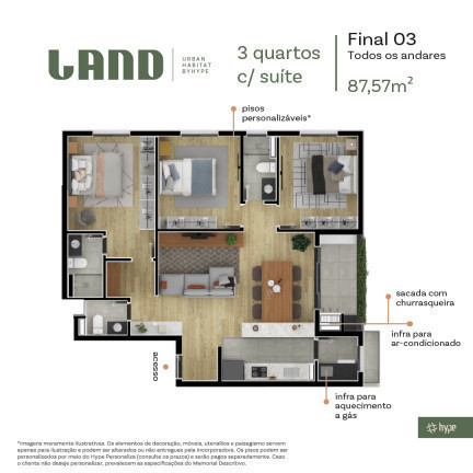 Imagem Apartamento com 3 Quartos à Venda, 114 m²em Boa Vista - Curitiba