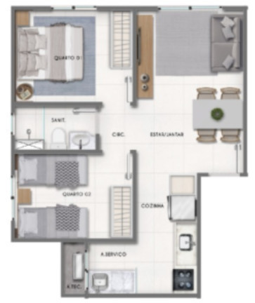 Imagem Apartamento com 2 Quartos à Venda, 44 m²em Jardim das Margaridas - Salvador Imagem Apartamento com 2 Quartos à Venda, 44 m²em Jardim das Margaridas - Salvador