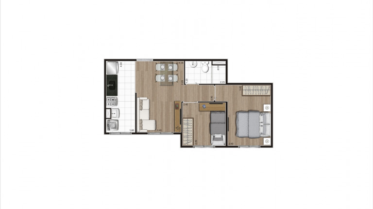 Imagem Apartamento com 2 Quartos à Venda, 40 m² em Jardim Adelfiore - São Paulo Imagem Apartamento com 2 Quartos à Venda, 40 m² em Jardim Adelfiore - São Paulo