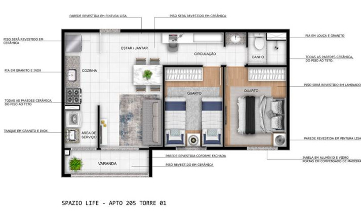 Imagem Apartamento com 2 Quartos à Venda, 46 m² em Colégio - Rio de Janeiro