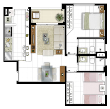 Imagem Apartamento com 2 Quartos à Venda, 51 m² em Planalto - Manaus