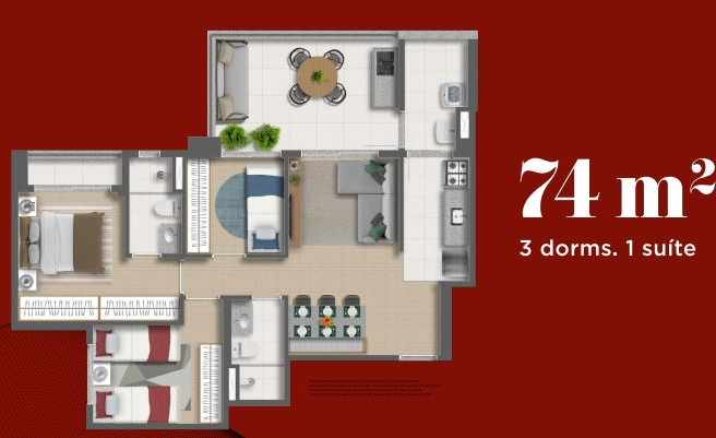 Imagem Apartamento com 2 Quartos à Venda, 74 m² em Vila Mascote - São Paulo