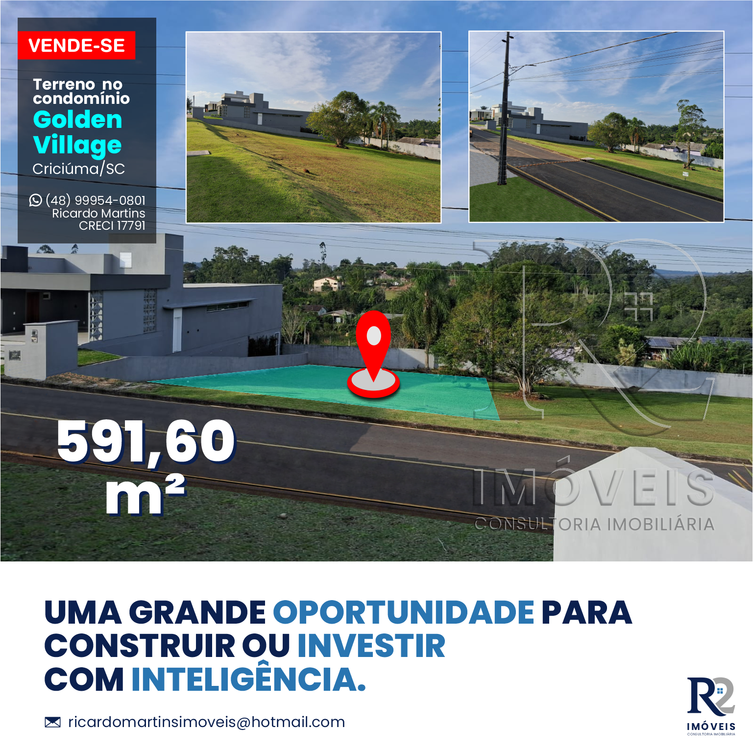 Imagem Terreno em Condomínio à Venda, 591 m² em Primeira Linha - Criciúma