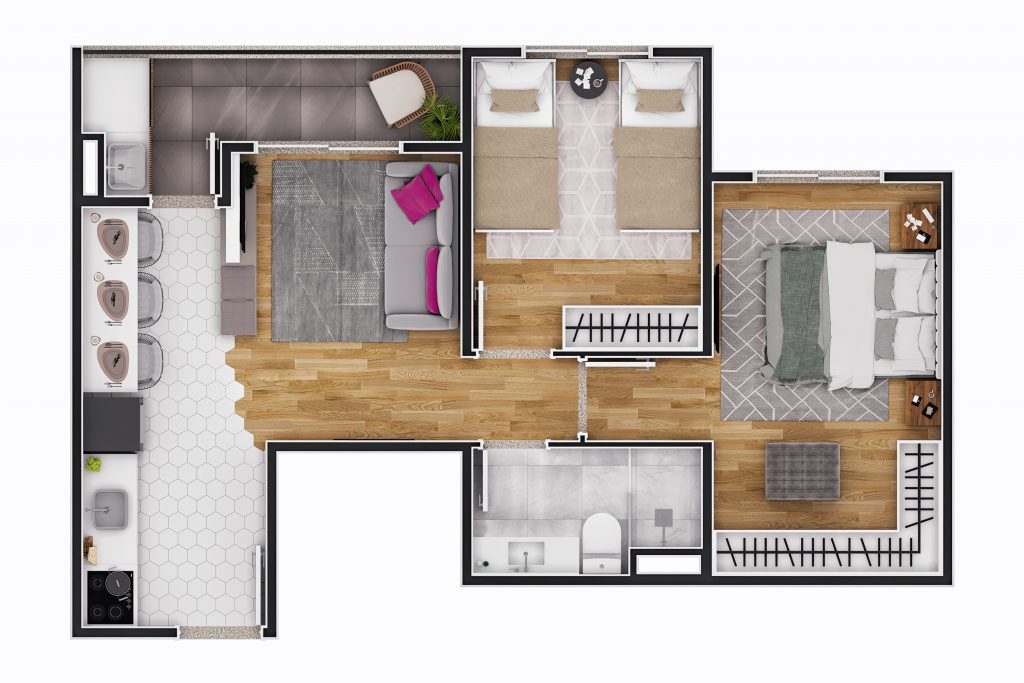 Imagem Apartamento com 2 Quartos à Venda, 52 m² em Votupoca - Barueri
