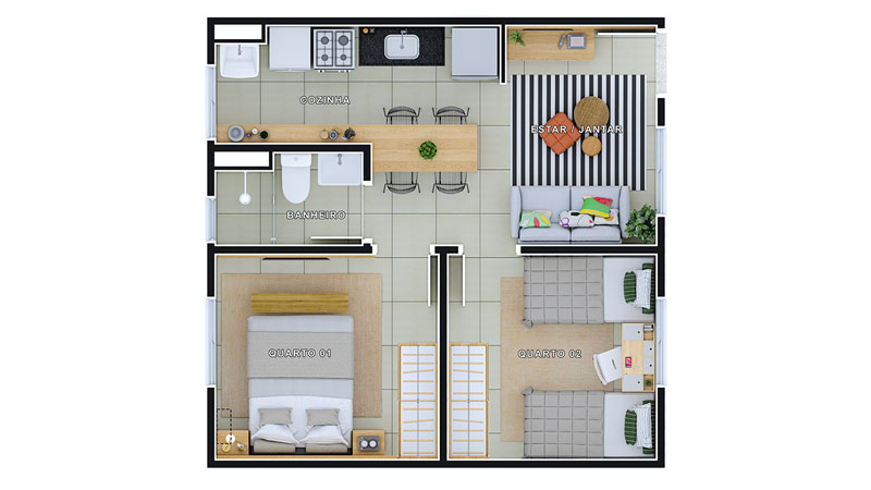 Imagem Apartamento com 2 Quartos à Venda, 39 m²em Parque dos Lagos - Ribeirão Preto