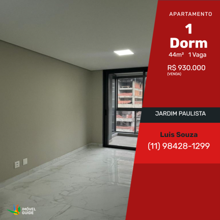 Imagem Apartamento com 1 Quarto à Venda,  em Jardim Paulista - São Paulo