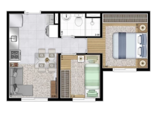 Imagem Apartamento com 2 Quartos à Venda,  em Itaquera - São Paulo