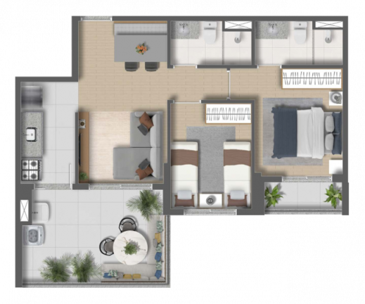 Imagem Apartamento com 2 Quartos à Venda, 57 m² em Vila Mascote - São Paulo Imagem Apartamento com 2 Quartos à Venda, 57 m² em Vila Mascote - São Paulo