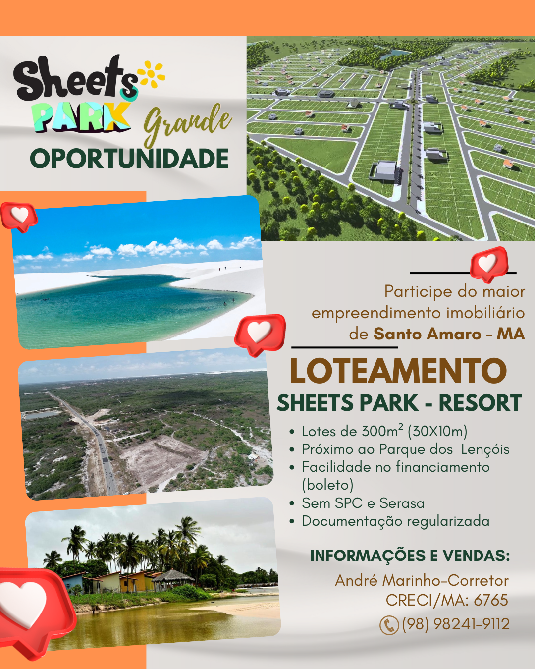 Imagem Terreno à Venda, 300 m²em Sheet Park - Santo Amaro do Maranhão Imagem Terreno à Venda, 300 m²em Sheet Park - Santo Amaro do Maranhão