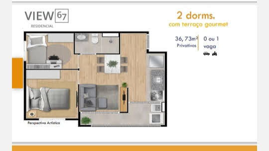 Imagem Apartamento com 2 Quartos à Venda, 37 m²em Vila Ré - São Paulo