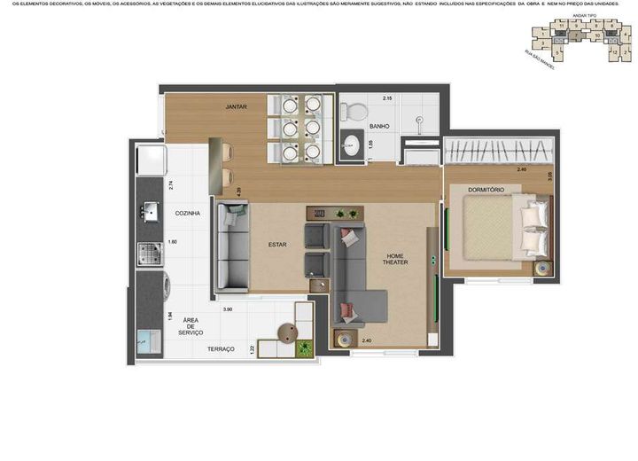 Apartamento com 2 Quartos à Venda, 50 m² em Centro - Diadema