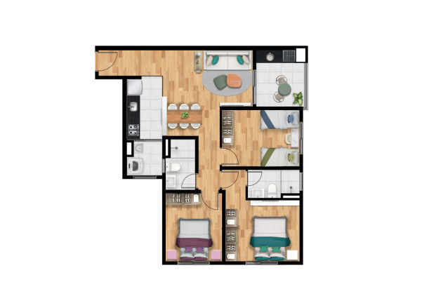 Imagem Apartamento com 2 Quartos à Venda, 54 m² em Bussocaba - Osasco