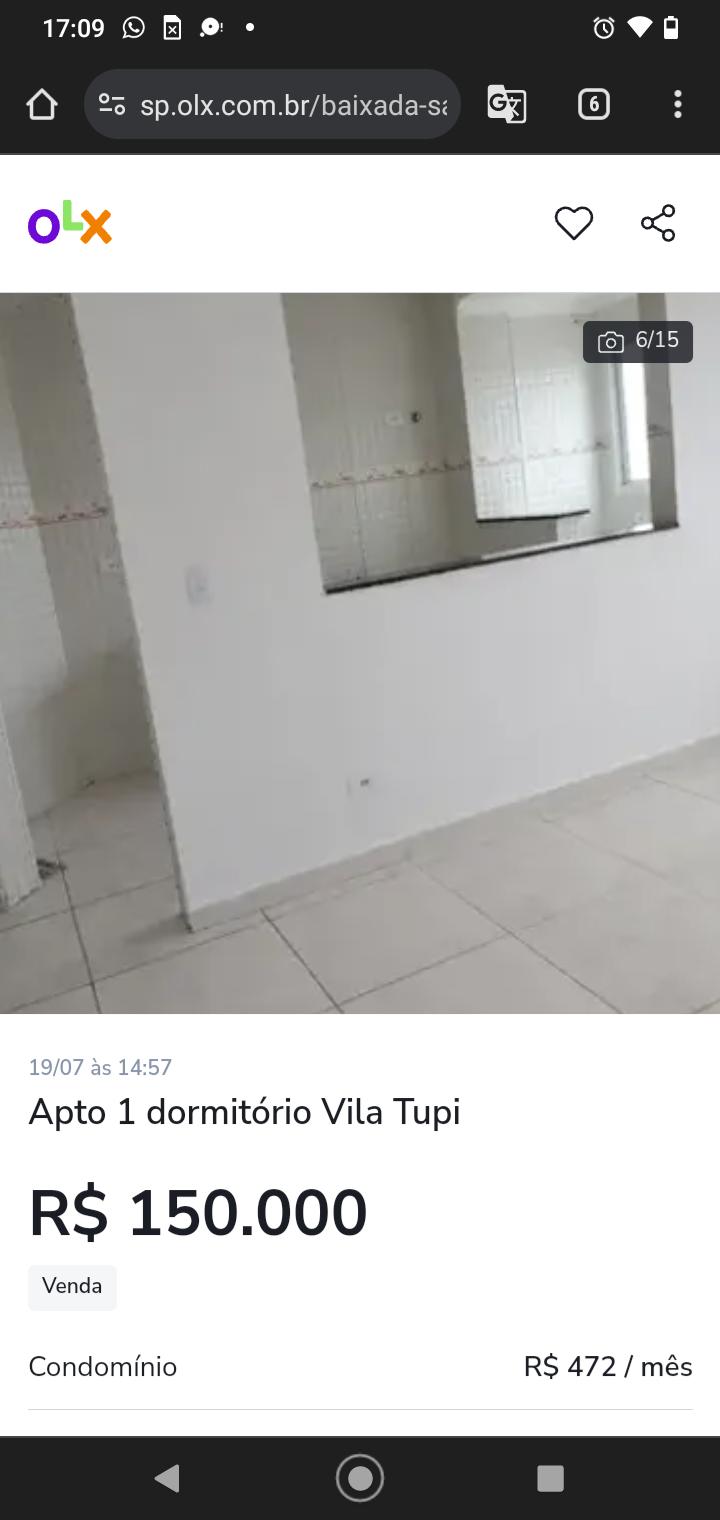 Imagem Apartamento com 1 Quarto à Venda, 39 m²em Tupi - Praia Grande