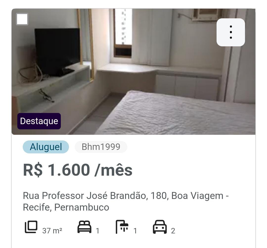 Apartamento com 1 Quarto para Alugar, 36 m² em Boa Viagem - Recife