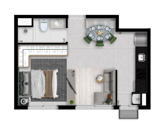 Imagem Apartamento com 1 Quarto à Venda,  em Centro Cívico - Mogi das Cruzes