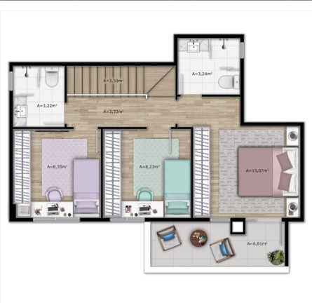 Imagem Cobertura com 3 Quartos à Venda, 109 m² em Capão Raso - Curitiba Imagem Cobertura com 3 Quartos à Venda, 109 m² em Capão Raso - Curitiba