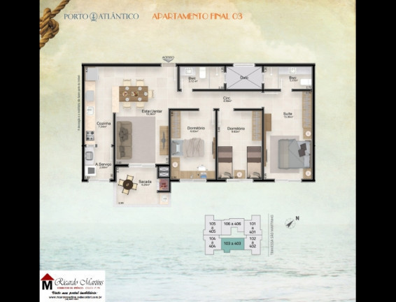 Imagem Apartamento com 3 Quartos à Venda, Locação ou Temporada, 94 m² em Mar Grosso - Laguna Imagem Apartamento com 3 Quartos à Venda, Locação ou Temporada, 94 m² em Mar Grosso - Laguna