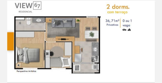 Imagem Apartamento com 2 Quartos à Venda, 37 m²em Vila Ré - São Paulo