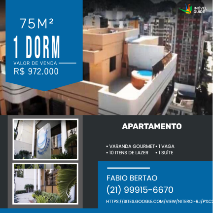 Imagem Apartamento com 1 Quarto à Venda,  em Icaraí - Niterói