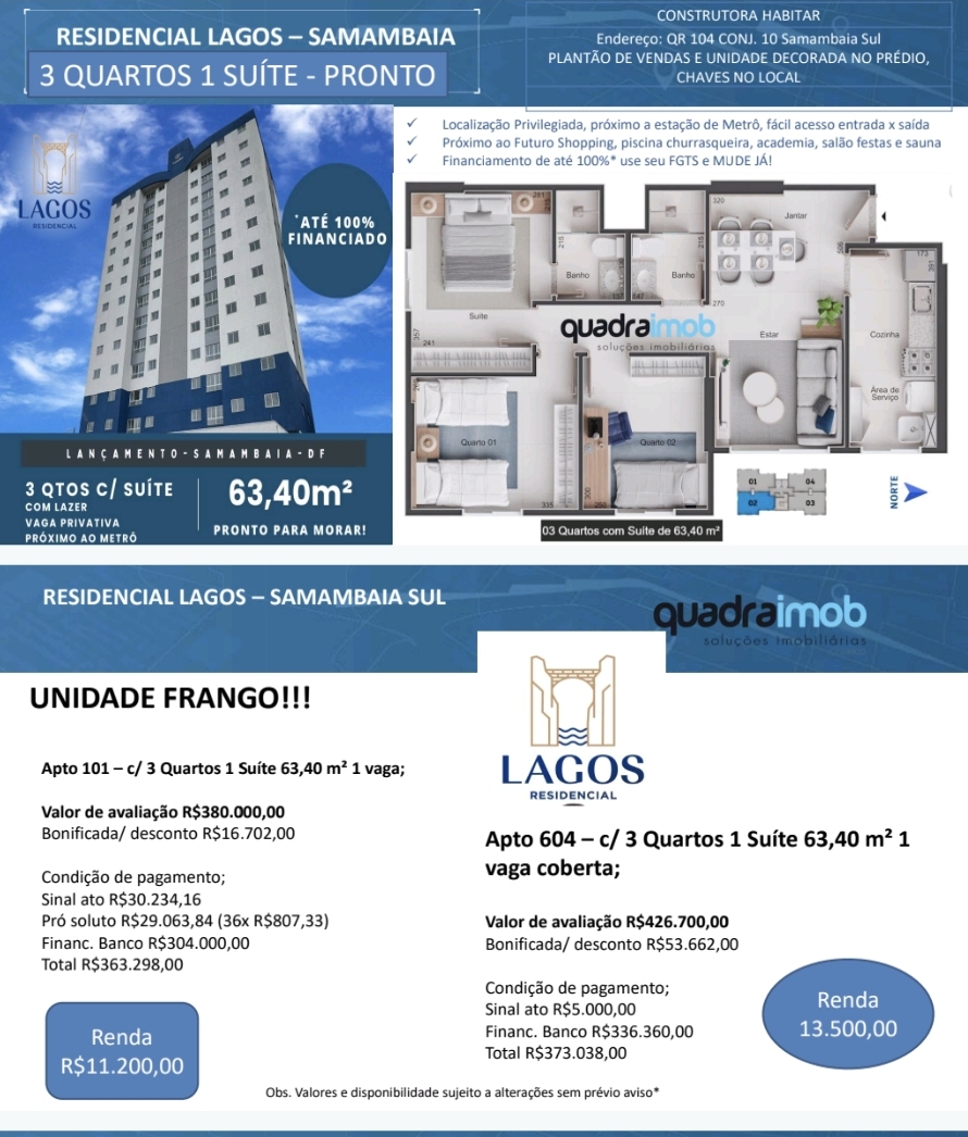 Imagem Apartamento com 1 Quarto à Venda, 30 m²em Sul (Águas Claras) - Brasília