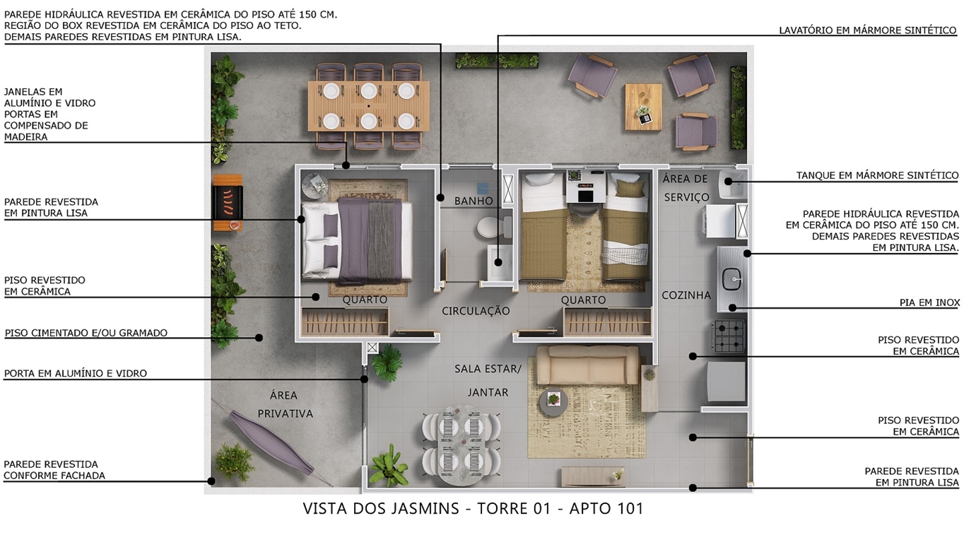 Imagem Apartamento com 2 Quartos à Venda, 41 m²em Planalto - Manaus