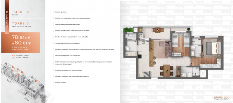 Imagem Apartamento com 2 Quartos à Venda,  em Juvevê - Curitiba
