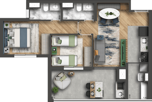Imagem Apartamento com 2 Quartos à Venda,  em Vila Firmiano Pinto - São Paulo