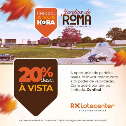 Imagem Terreno à Venda, em Caravággio - Nova Veneza Imagem Terreno à Venda, em Caravággio - Nova Veneza