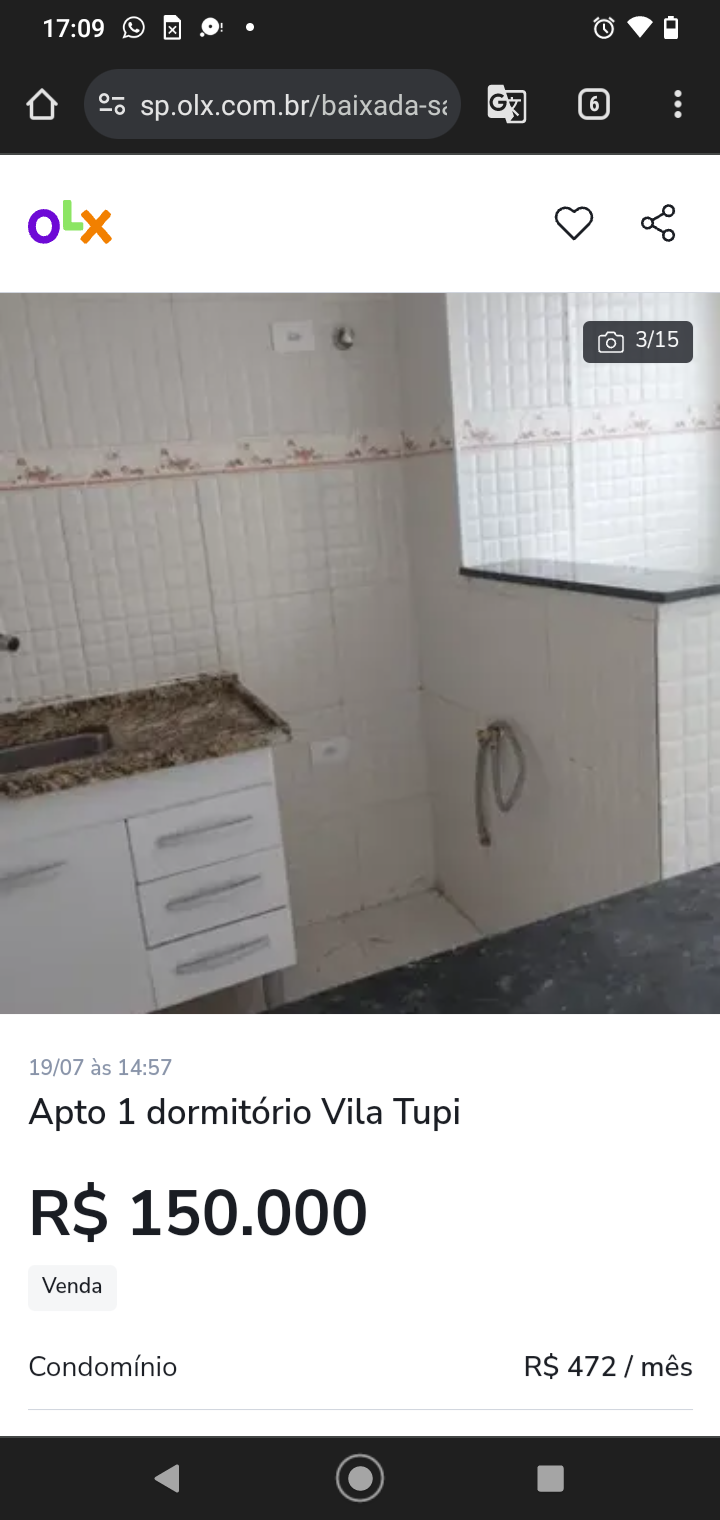 Imagem Apartamento com 1 Quarto à Venda, 39 m²em Tupi - Praia Grande